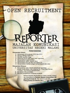 Open Recruitmen Reporter Majalah Komunikasi UM